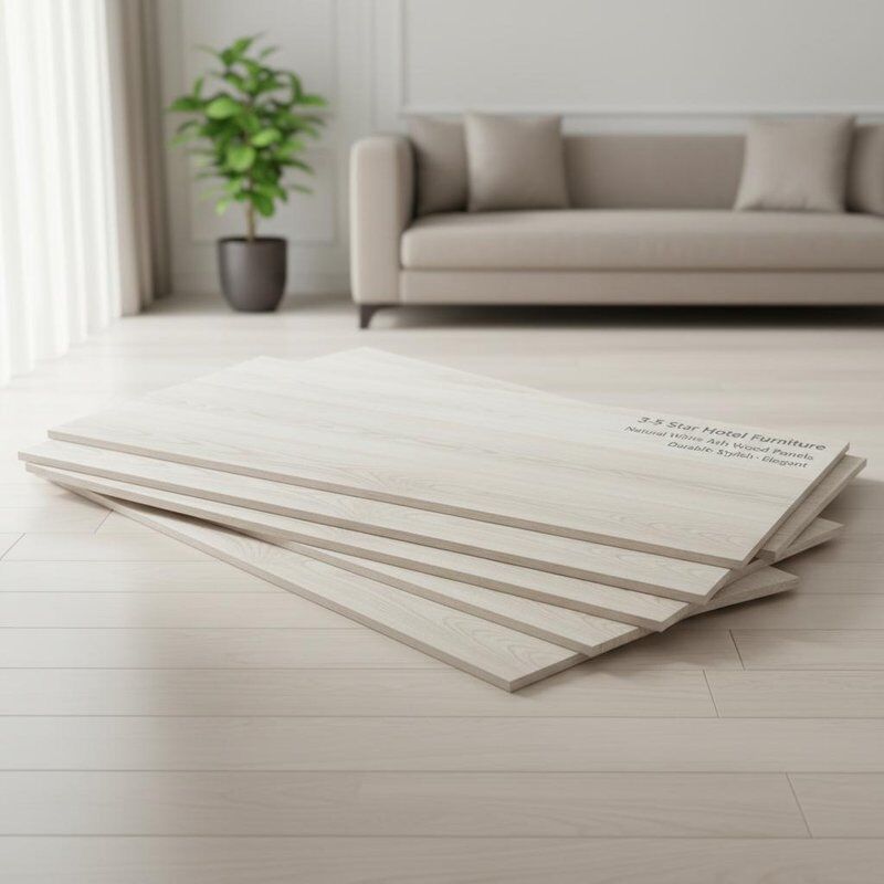 3-5-Sterne-Hotelmöbel, Naturweiß-Eschenholzplatten 2500 x 640 mm, langlebig, stilvoll und elegant für gewerbliche Innenräume